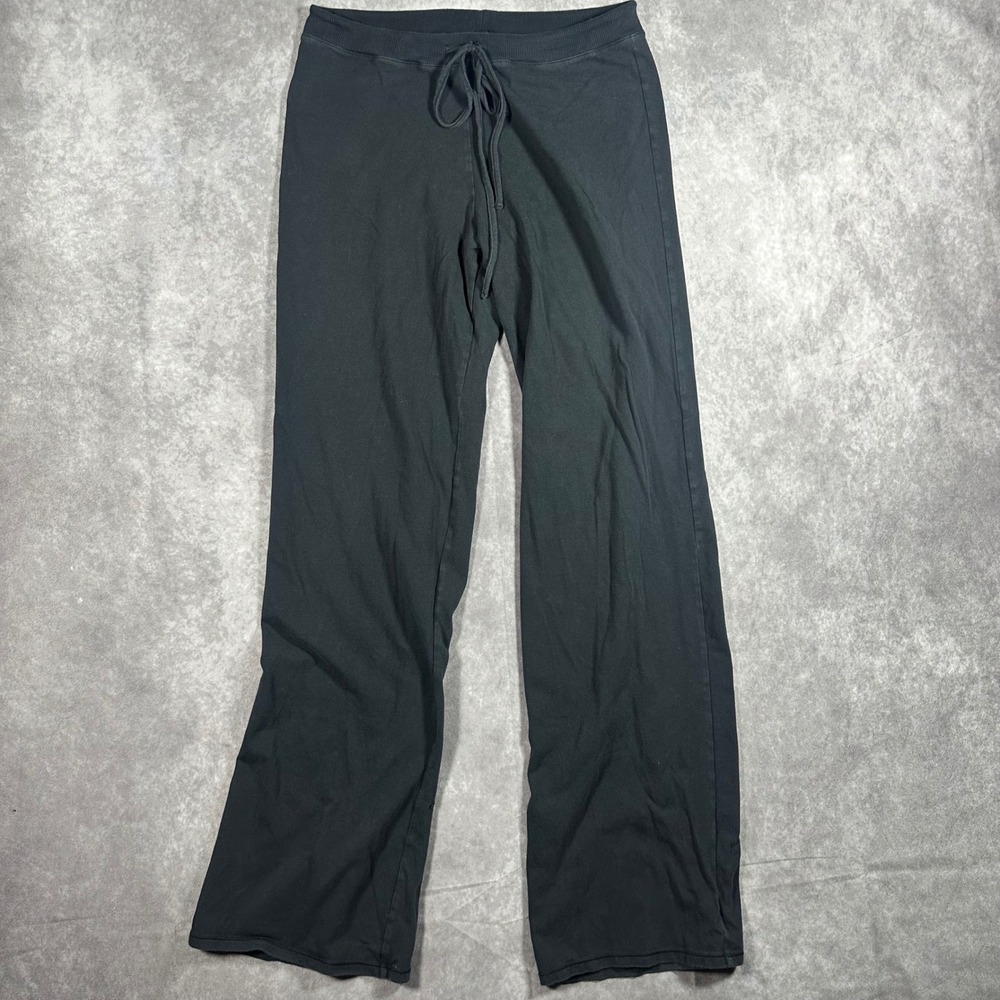 Skims Black Drawstring Wide Leg Lounge Pants Medium M Soft Cozy Sweatpant